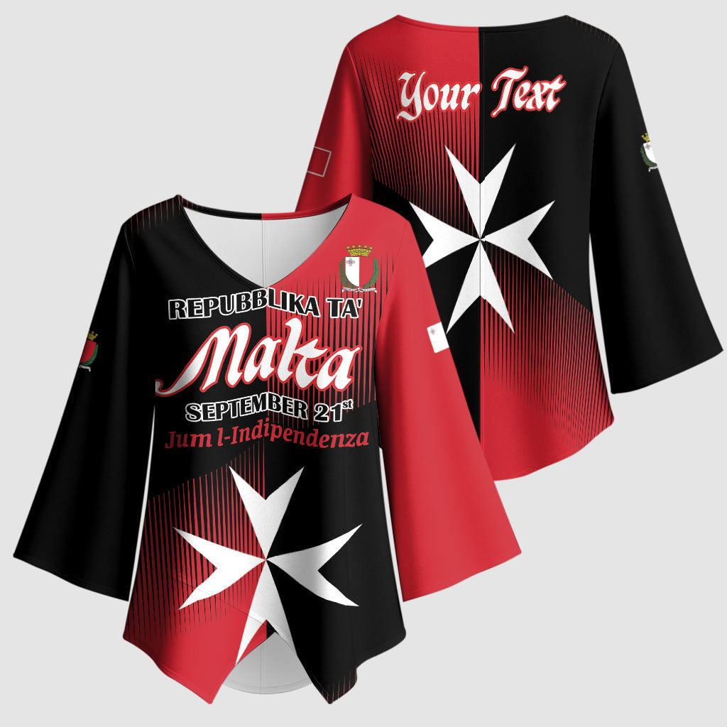 Personalised Malta Jum l-Indipendenza Kimono Sleeve Blouse September 21st
