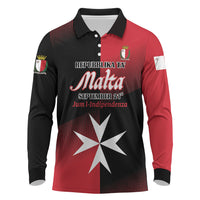 Personalised Malta Jum l-Indipendenza Long Sleeve Polo Shirt September 21st