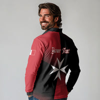 Personalised Malta Jum l-Indipendenza Long Sleeve Polo Shirt September 21st