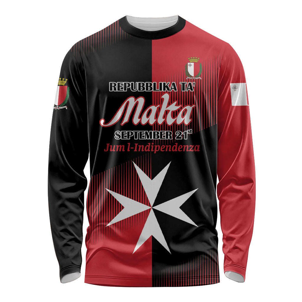 Personalised Malta Jum l-Indipendenza Long Sleeve Shirt September 21st