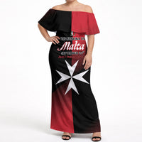 Personalised Malta Jum l-Indipendenza Off Shoulder Maxi Dress September 21st