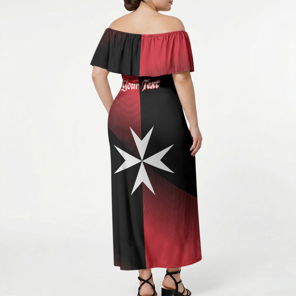 Personalised Malta Jum l-Indipendenza Off Shoulder Maxi Dress September 21st