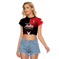 Personalised Malta Jum l-Indipendenza Raglan Cropped T Shirt September 21st