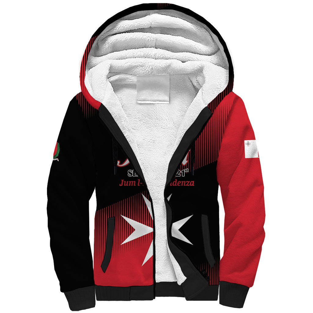 Personalised Malta Jum l-Indipendenza Sherpa Hoodie September 21st