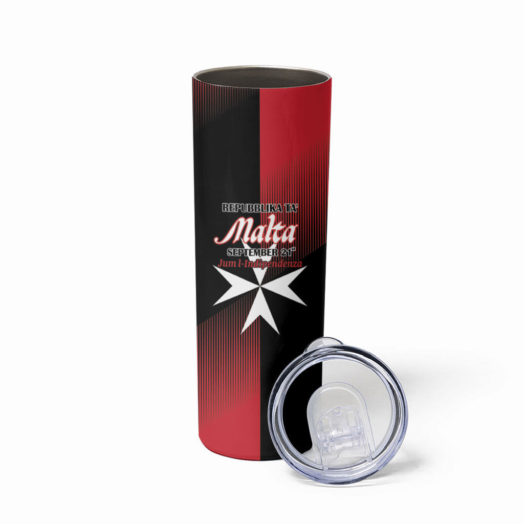 Personalised Malta Jum l-Indipendenza Skinny Tumbler September 21st