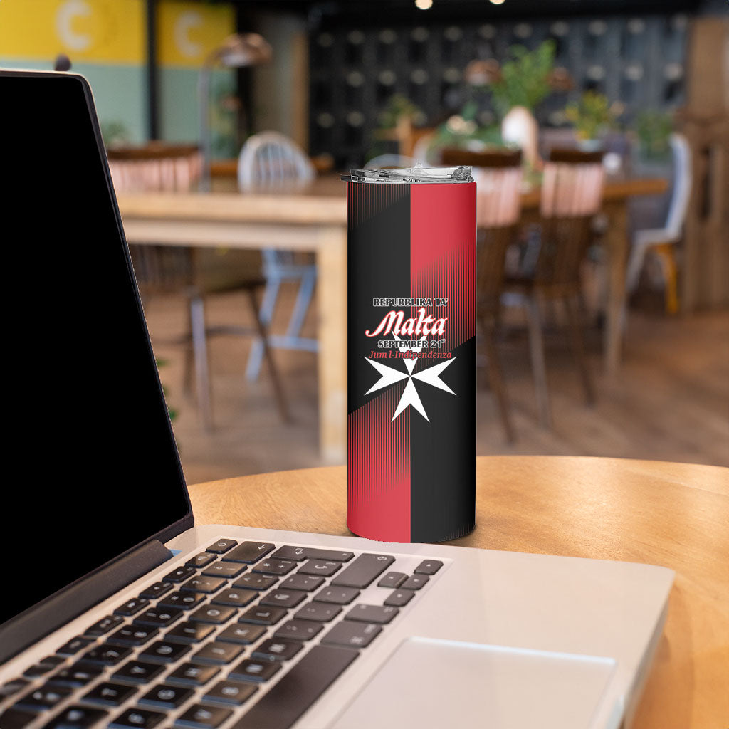 Personalised Malta Jum l-Indipendenza Skinny Tumbler September 21st