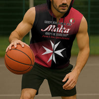 Personalised Malta Jum l-Indipendenza Sleeveless Zip Hoodie September 21st