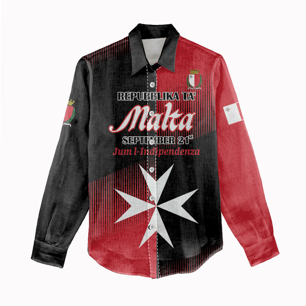 Personalised Malta Jum l-Indipendenza Women Casual Shirt September 21st