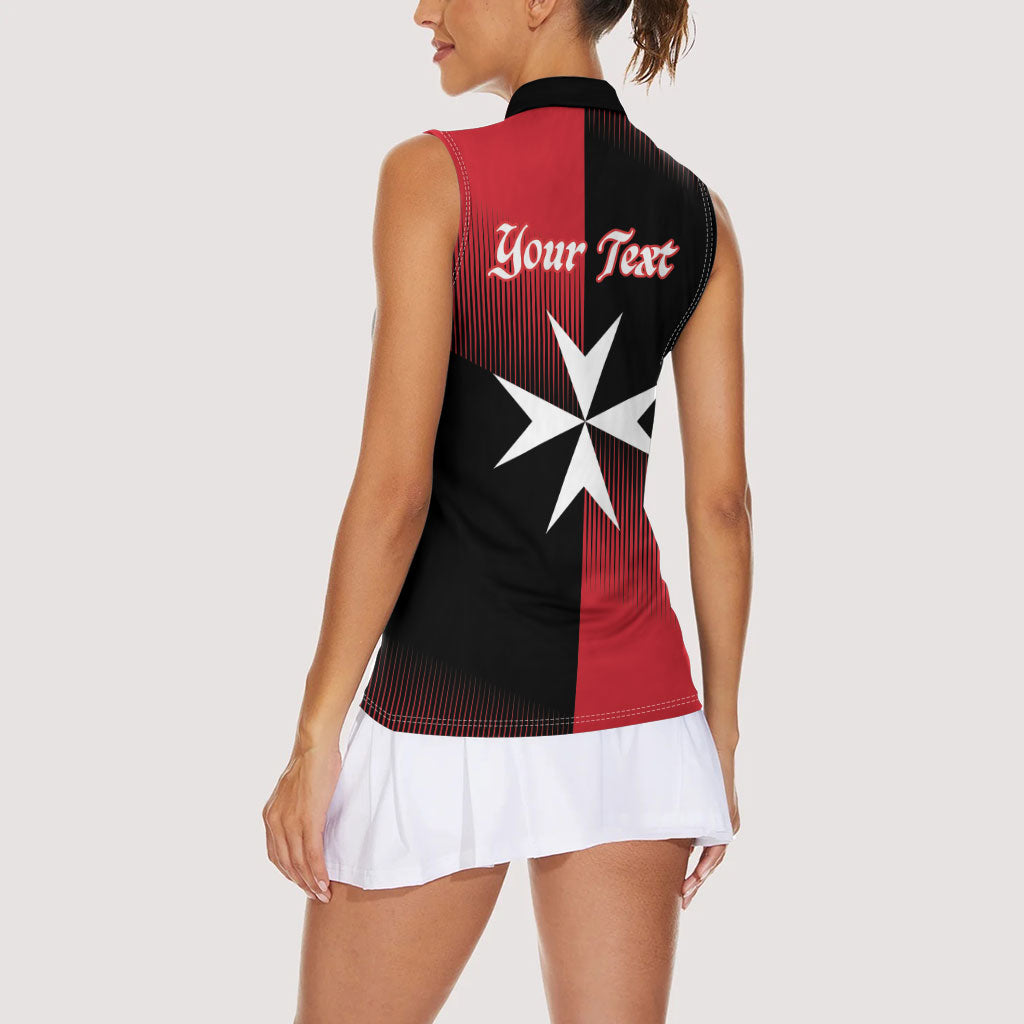Personalised Malta Jum l-Indipendenza Women Sleeveless Polo Shirt September 21st