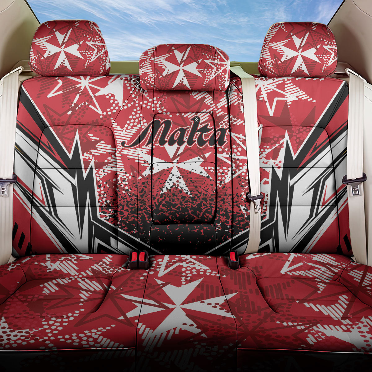 Repubblika ta Malta Back Car Seat Cover Dynamic Style