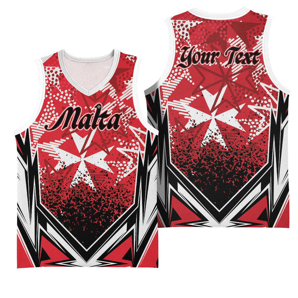 Personalised Repubblika ta Malta Basketball Jersey Dynamic Style