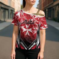 Personalised Repubblika ta Malta Cross Shoulder Shirt Dynamic Style