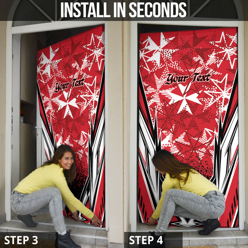 Personalised Repubblika ta Malta Door Cover Dynamic Style