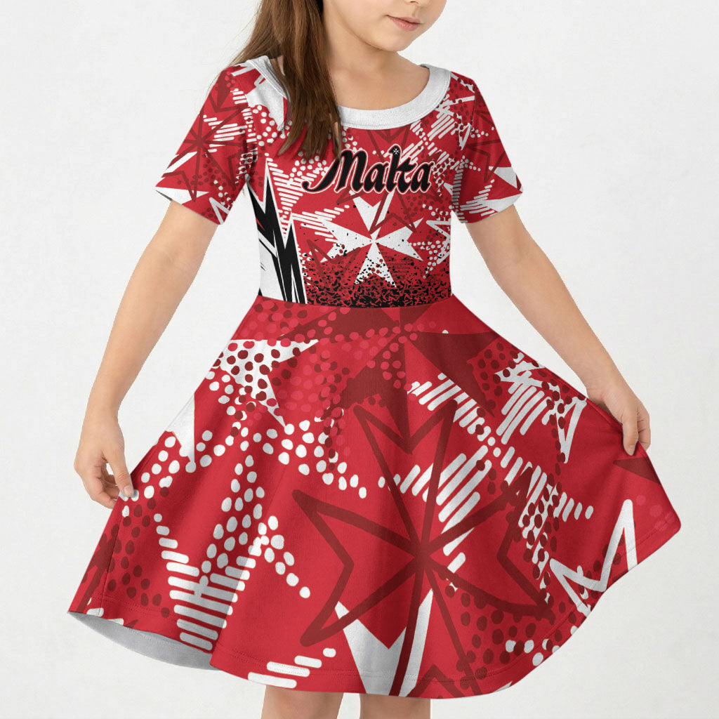 Personalised Repubblika ta Malta Kid Short Sleeve Dress Dynamic Style