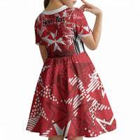 Personalised Repubblika ta Malta Kid Short Sleeve Dress Dynamic Style