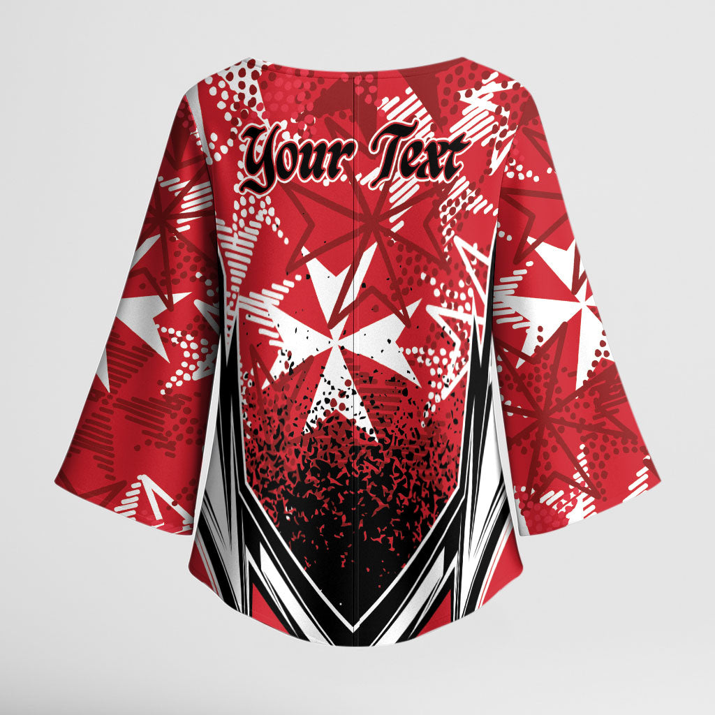 Personalised Repubblika ta Malta Kimono Sleeve Blouse Dynamic Style