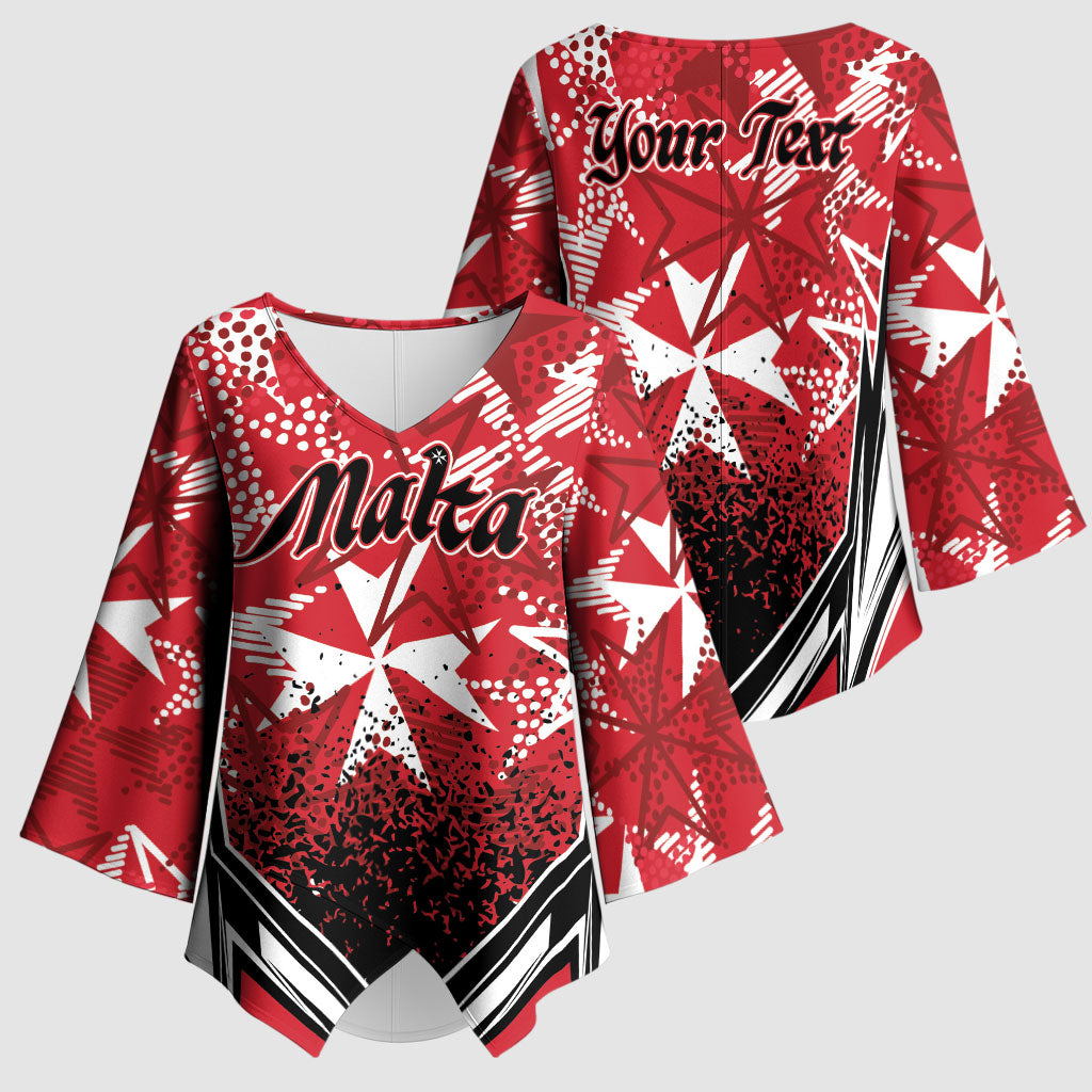 Personalised Repubblika ta Malta Kimono Sleeve Blouse Dynamic Style