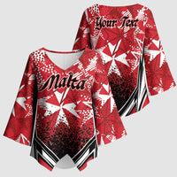 Personalised Repubblika ta Malta Kimono Sleeve Blouse Dynamic Style