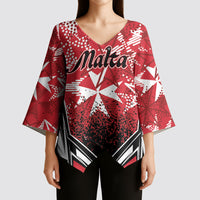 Personalised Repubblika ta Malta Kimono Sleeve Blouse Dynamic Style