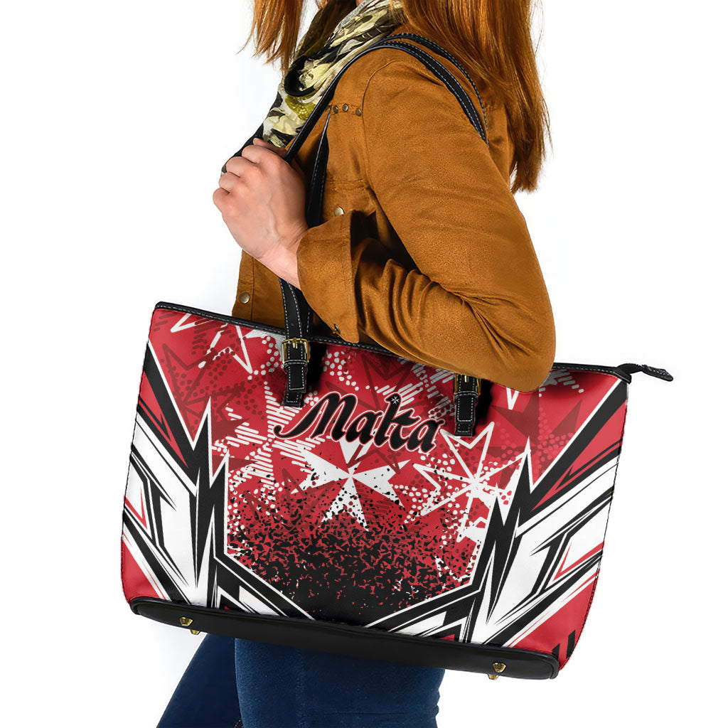 Repubblika ta Malta Leather Tote Bag Dynamic Style