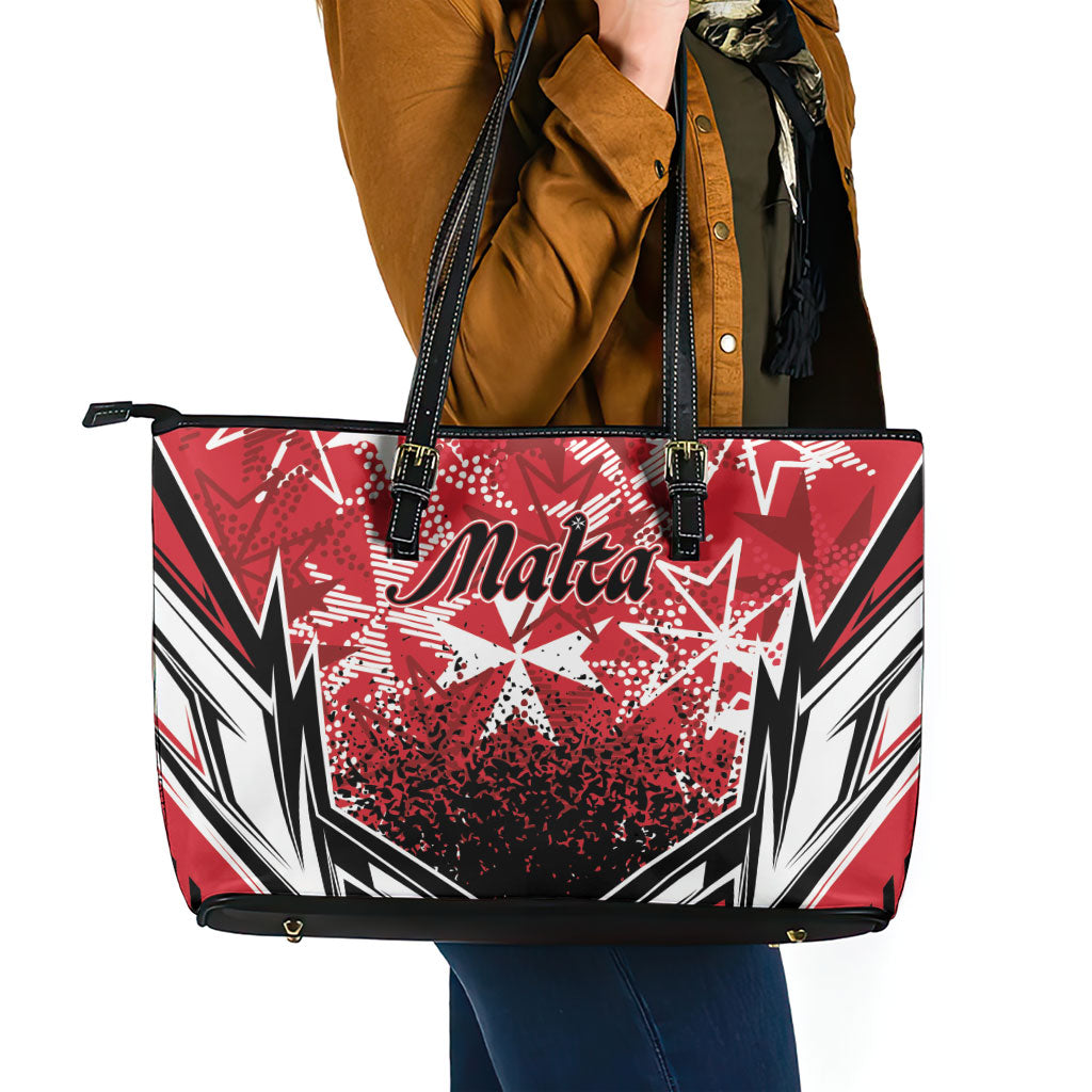 Repubblika ta Malta Leather Tote Bag Dynamic Style