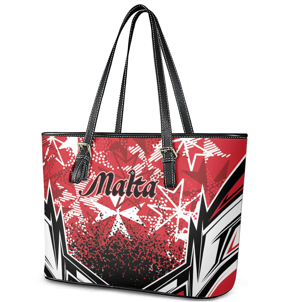 Repubblika ta Malta Leather Tote Bag Dynamic Style
