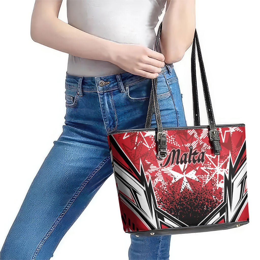 Repubblika ta Malta Leather Tote Bag Dynamic Style
