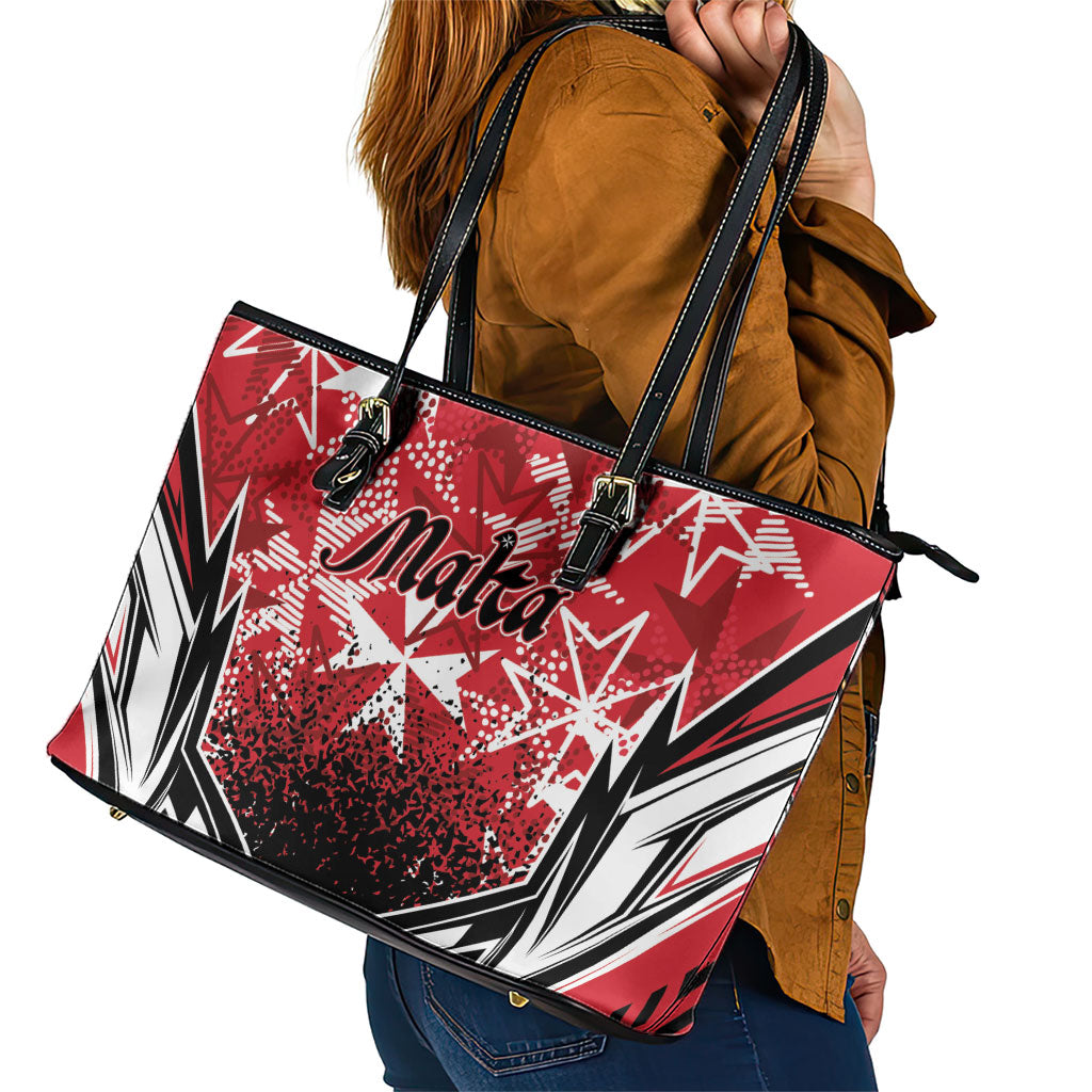 Repubblika ta Malta Leather Tote Bag Dynamic Style