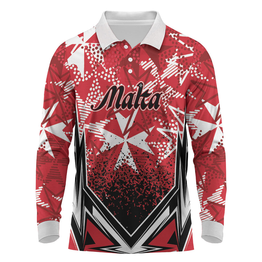 Personalised Repubblika ta Malta Long Sleeve Polo Shirt Dynamic Style