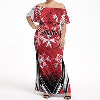 Personalised Repubblika ta Malta Off Shoulder Maxi Dress Dynamic Style
