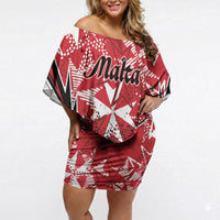 Personalised Repubblika ta Malta Off Shoulder Short Dress Dynamic Style