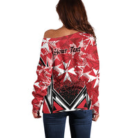 Personalised Repubblika ta Malta Off Shoulder Sweater Dynamic Style
