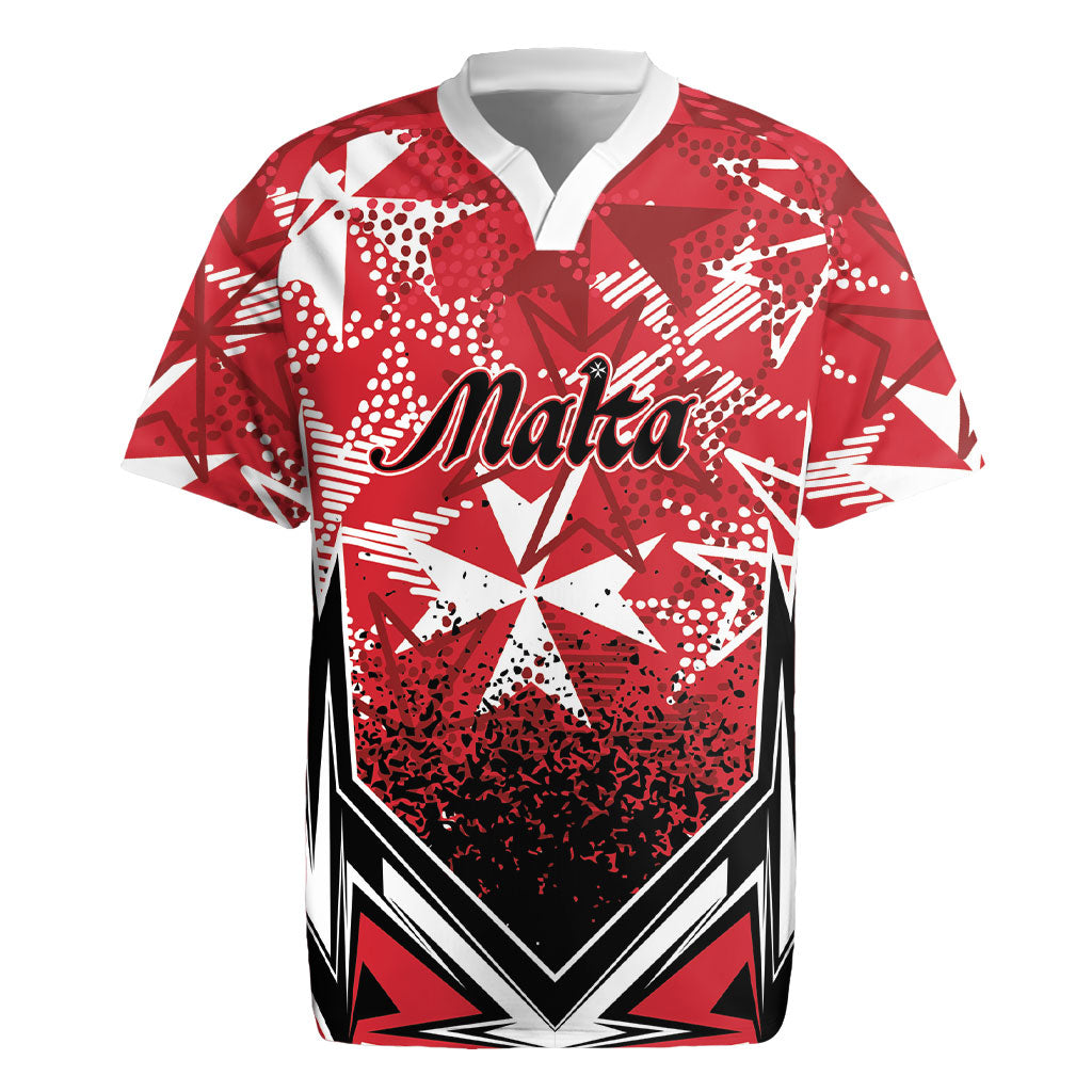 Personalised Repubblika ta Malta Rugby Jersey Dynamic Style