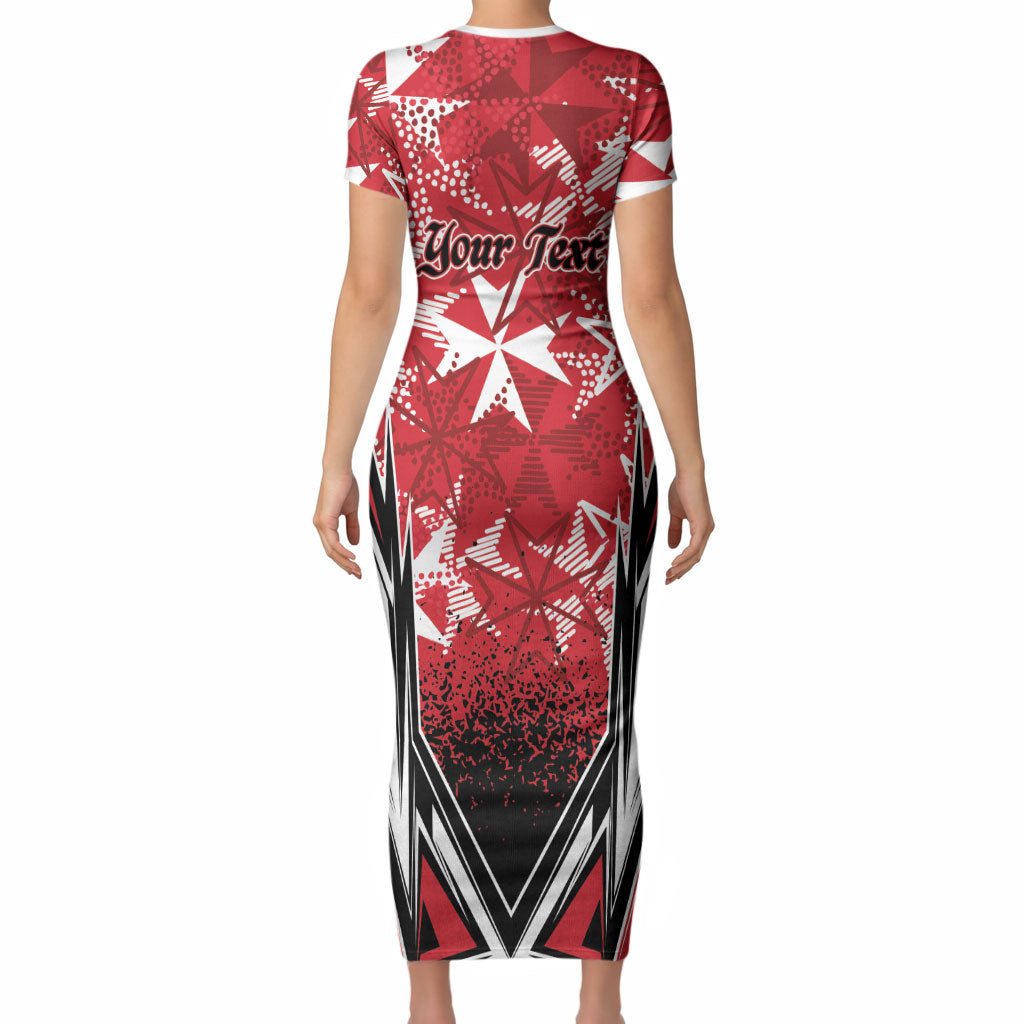 Personalised Repubblika ta Malta Short Sleeve Bodycon Dress Dynamic Style