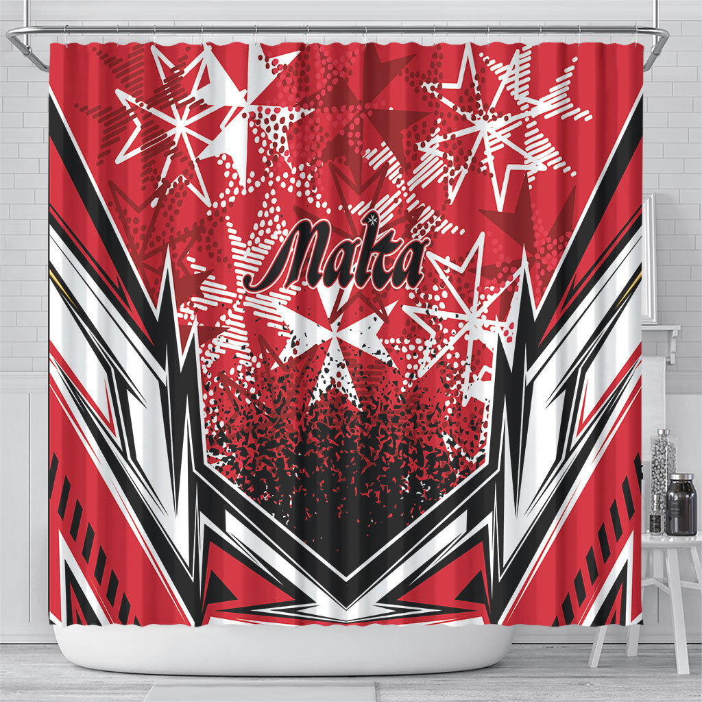 Repubblika ta Malta Shower Curtain Dynamic Style