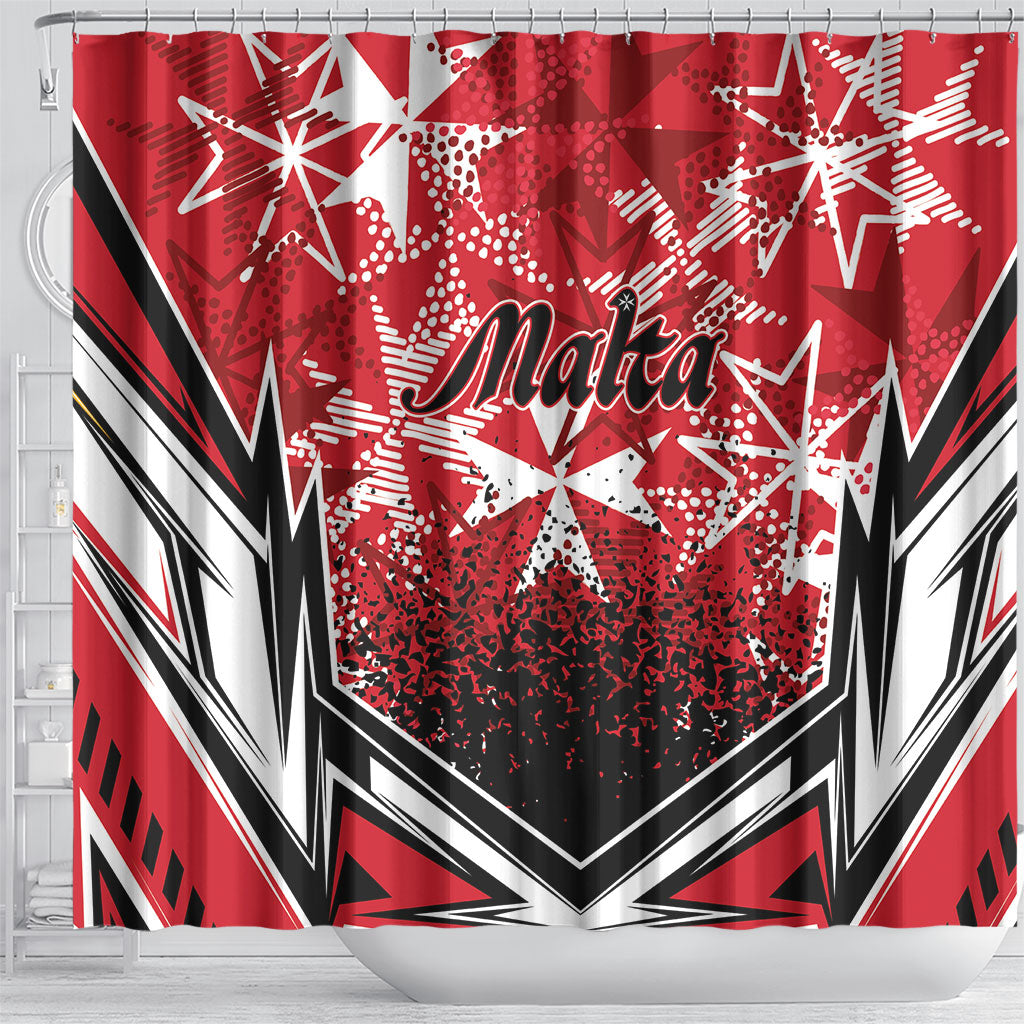 Repubblika ta Malta Shower Curtain Dynamic Style