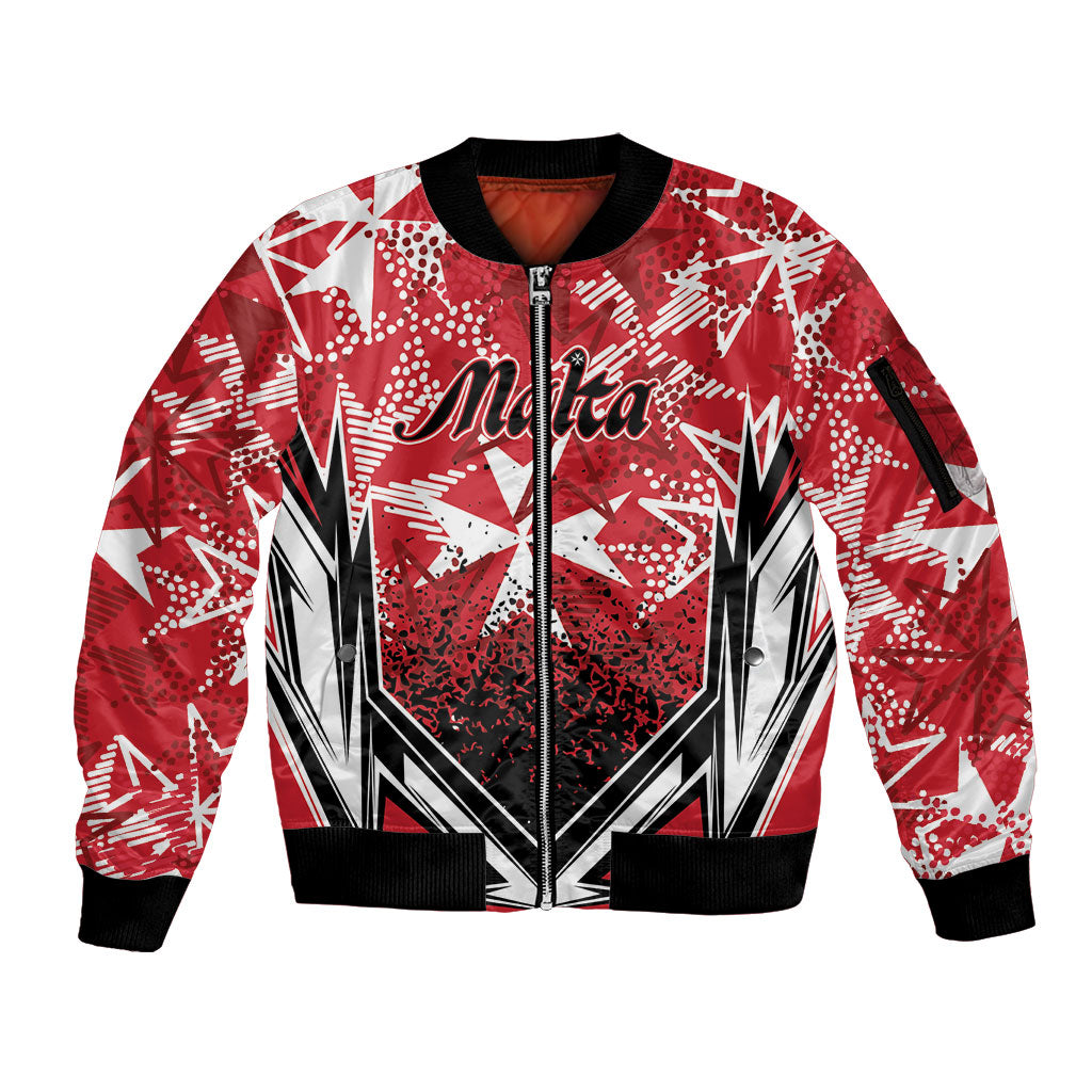 Personalised Repubblika ta Malta Sleeve Zip Bomber Jacket Dynamic Style