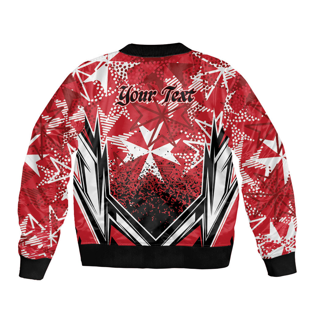 Personalised Repubblika ta Malta Sleeve Zip Bomber Jacket Dynamic Style