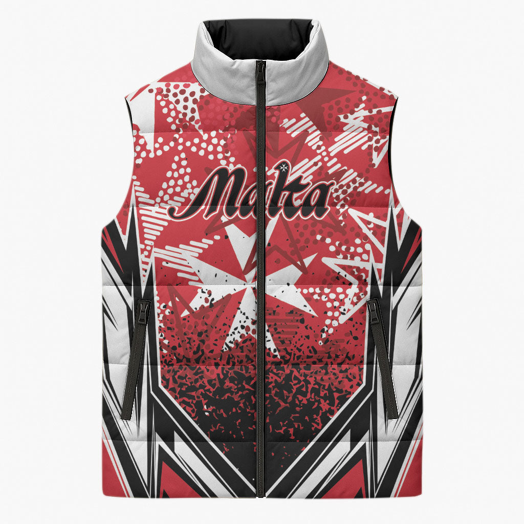 Personalised Repubblika ta Malta Sleeveless Puffer Jacket Dynamic Style
