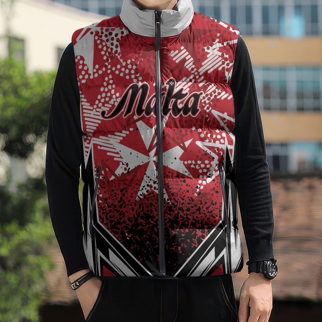 Personalised Repubblika ta Malta Sleeveless Puffer Jacket Dynamic Style