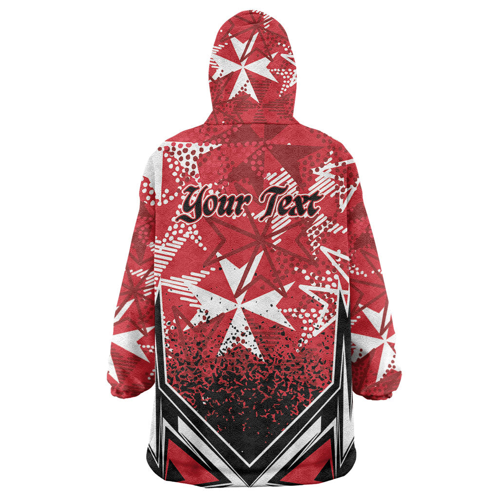 Personalised Repubblika ta Malta Wearable Blanket Hoodie Dynamic Style