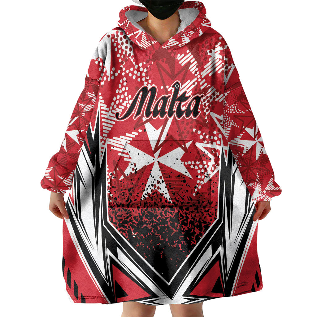 Personalised Repubblika ta Malta Wearable Blanket Hoodie Dynamic Style