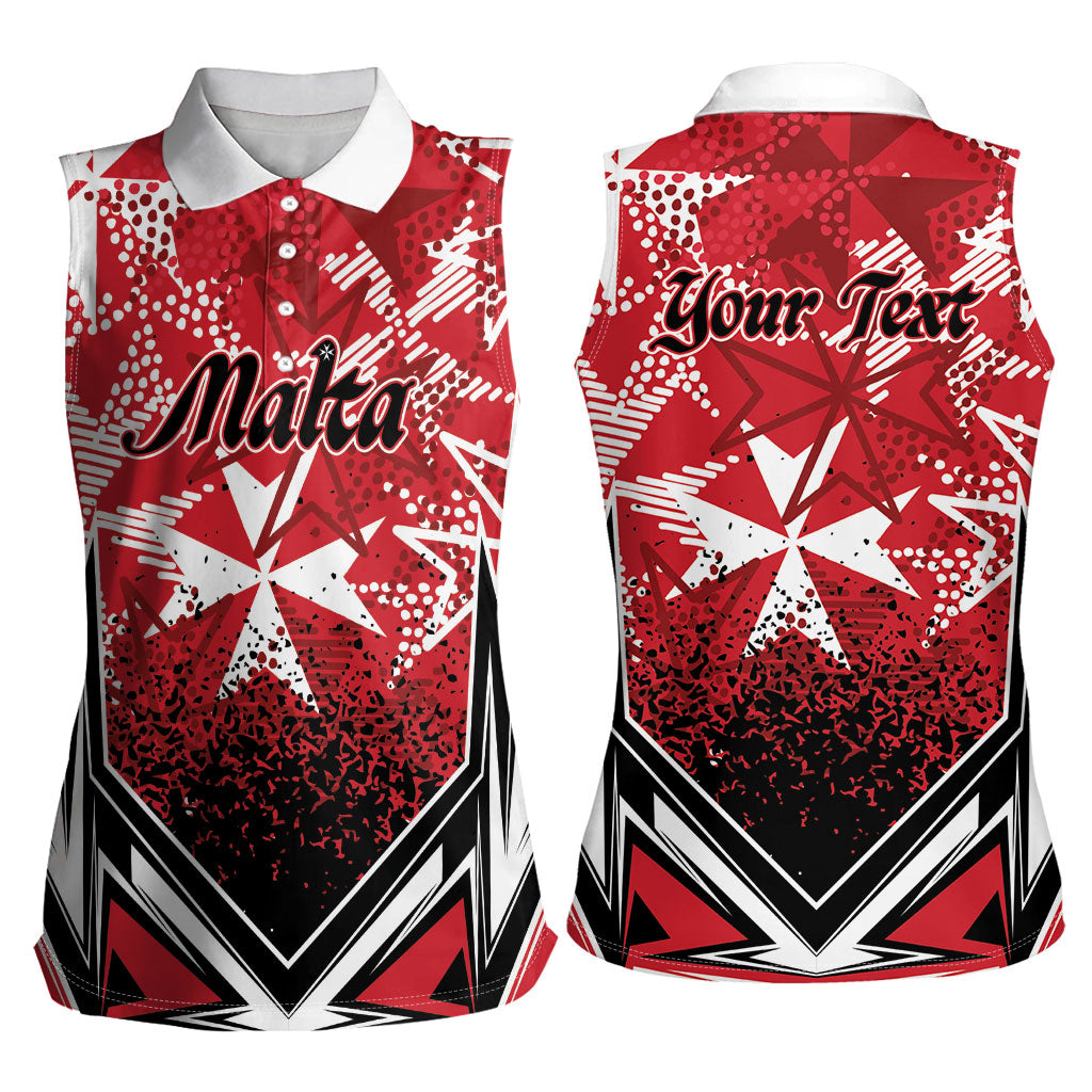 Personalised Repubblika ta Malta Women Sleeveless Polo Shirt Dynamic Style
