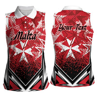 Personalised Repubblika ta Malta Women Sleeveless Polo Shirt Dynamic Style