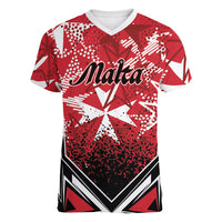 Personalised Repubblika ta Malta Women V-Neck T-Shirt Dynamic Style