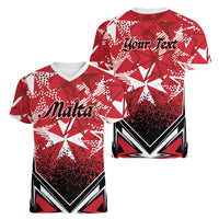 Personalised Repubblika ta Malta Women V-Neck T-Shirt Dynamic Style