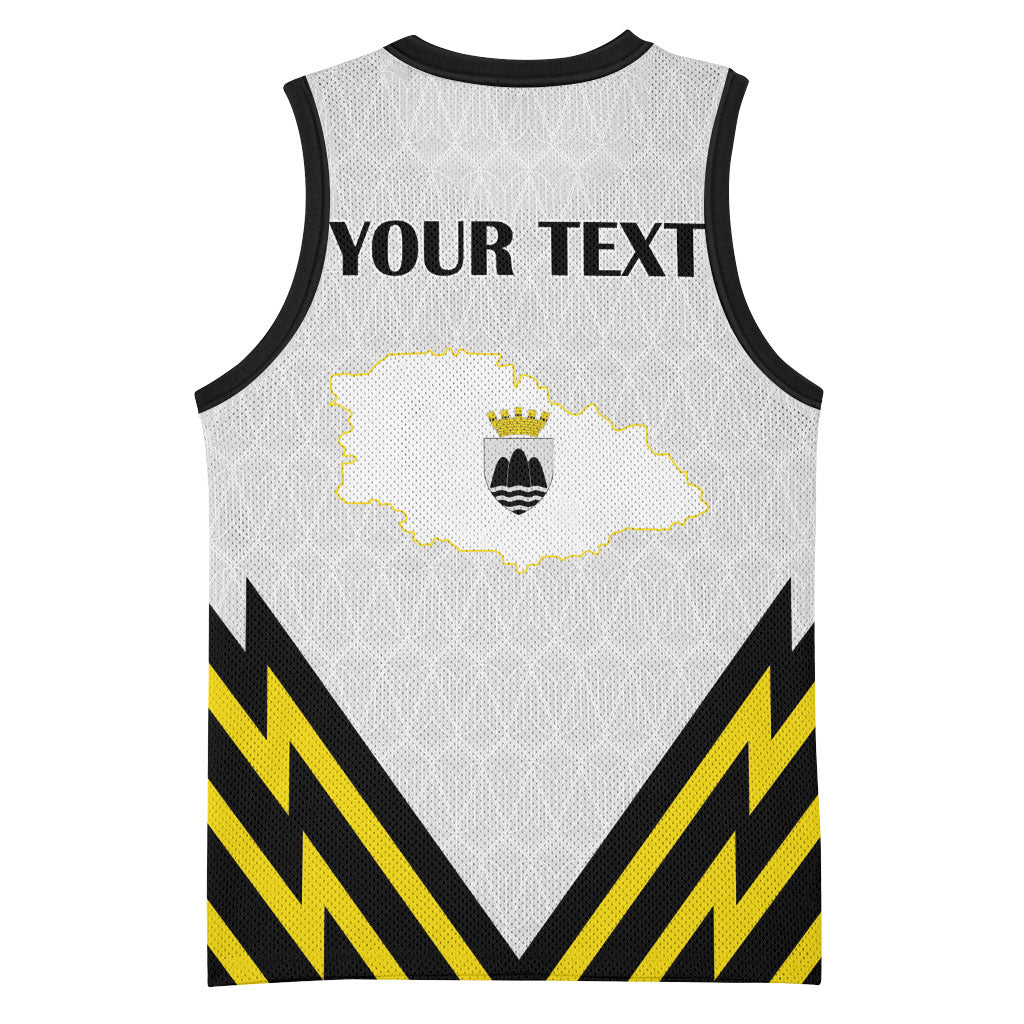 Personalised Malta Gozo Island Basketball Jersey Flag Inspired