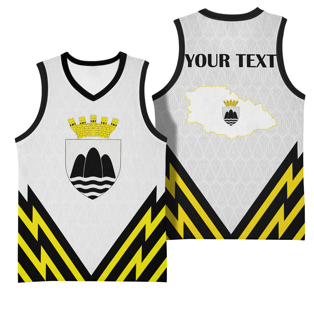 Personalised Malta Gozo Island Basketball Jersey Flag Inspired