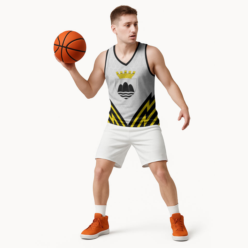 Personalised Malta Gozo Island Basketball Jersey Flag Inspired