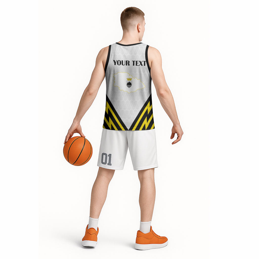 Personalised Malta Gozo Island Basketball Jersey Flag Inspired